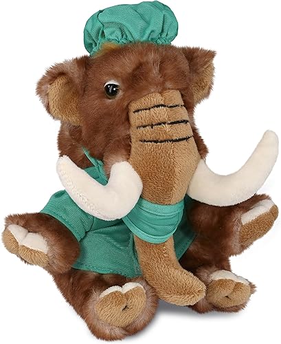 DolliBu Wild Mammoth Doctor - Juguete de peluche súper suave de mamut doctor con bonito uniforme y traje de gorra, regalo con personalización, 10