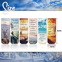 Vista 2 de Zonon Marcapáginas magnético de la Biblia, 12 unidades, con texto inspirador, escritura cristiana, versículo religioso, marcador magnético, clip