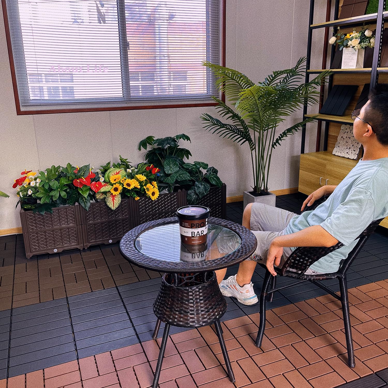 EPIKOIB Raised Garden Bed Planters for Outdoor Plants Plastic Planters Box Elevated Garden Boxes Plant Pots of Garden Patio Balcony Deck to Planting Flowers Vegetables Tomato and Herbs