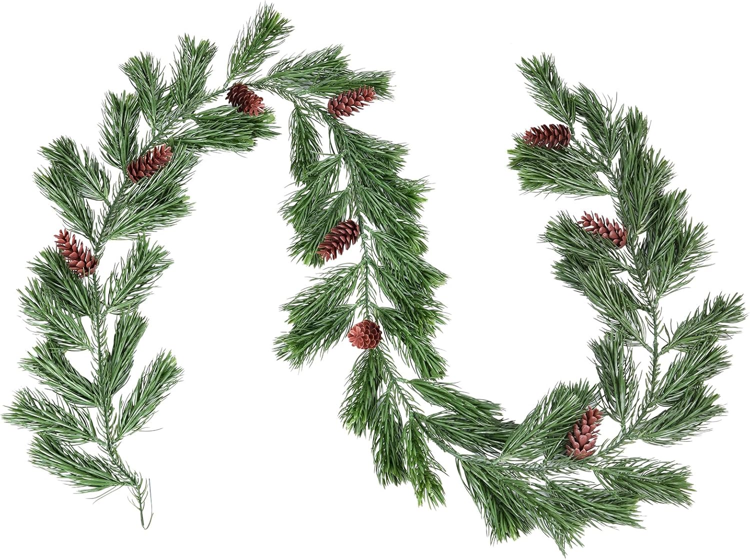 Lvydec Christmas Pine Garland Decoration, 6ft Christmas