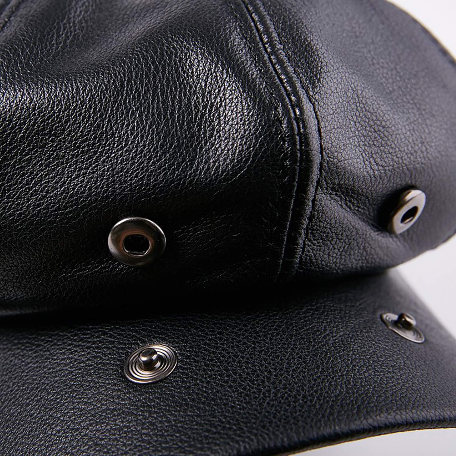 Sombreros de invierno, hombres cuero boina de cuero vintage sombrero octagonal otoño invierno sombrero de golf
