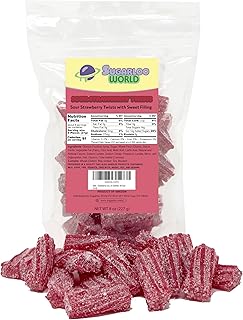 Strawberry Licorice Twist (8 oz), Sweet Sour Candy - Red Licorice from Sweden, No Artificial Colors Candy