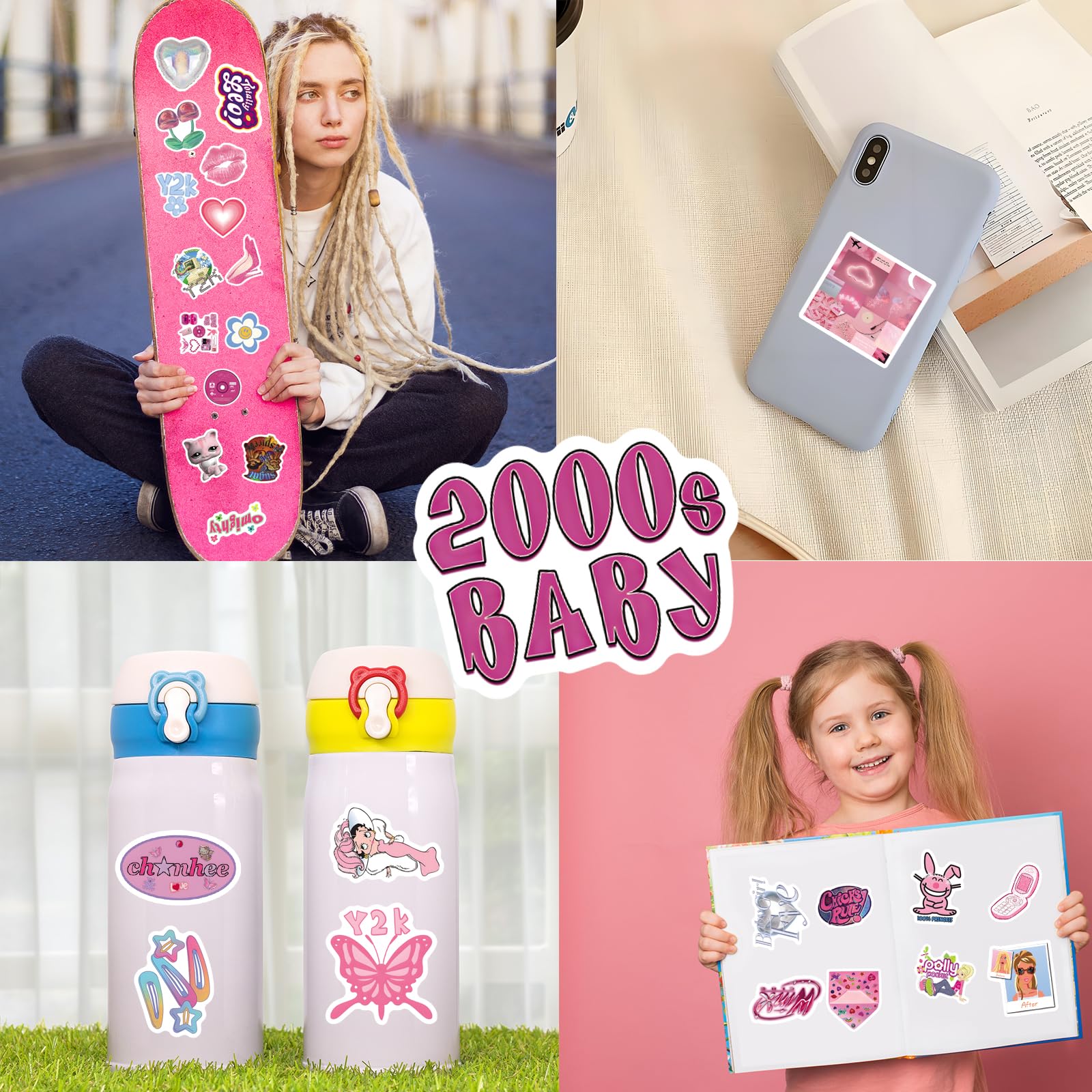 Amazon.com: 170PCS Y2K Grunge Stickers, Aesthetic Downtown Girls