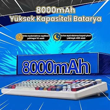 Aula F99 Pro 3 Modlu RGB Hot Swap Mekanik Star Vector Switch Kablosuz Makrolu Klavye Comic