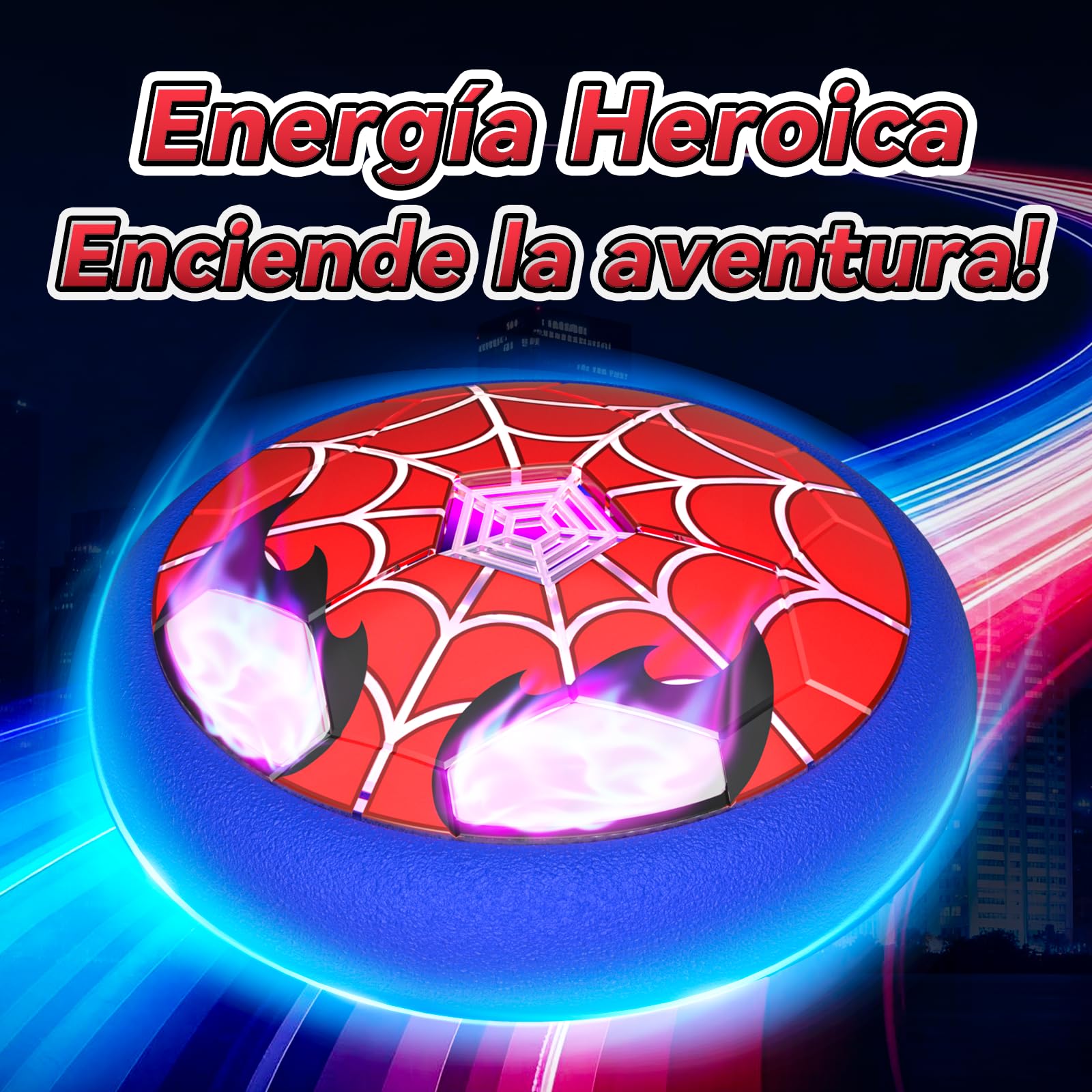 Balon Futbol con Ojos & Telaraña Luminosos, Juguetes Niños 4 5 6 7 8 9 10 Años, Interior Dutbol Flotante Exterior Jardin Juegos Niños 3-10 Años Regalo Niño 3-12 Años Football Regalos Cumpleaños
