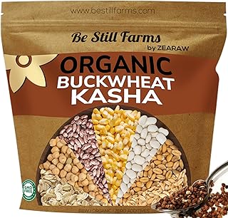 Organic Buckwheat Kasha Roasted (4.8 lb) Be Still Farms - Grechka Buckwheat Cereal From Toasted Groats Bulk No Hulls - Easy to Prep | High in Protein | USA Grown | USDA Certified | Vegan | Non-GMO