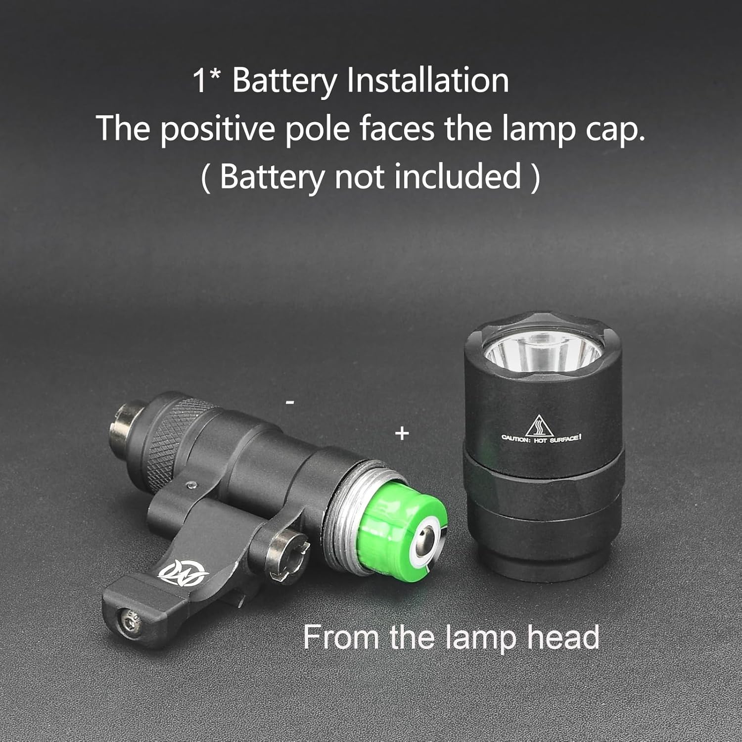 NOBUHIRO M300C 300 Lumens Tactical Flashlight, with Replaceable Mounting Rotating Base, Suitable for 20mm Picatinny & Mlok/Keymod Rail, Include with Remote Pressure & Push Button Switch