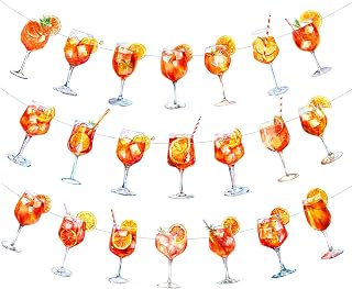Margarita Party Decoration 3pcs Orange Citrus Cocktail Party Banners Aperol Spritz Bar Theme Banners Garlands for Cocktail Bachelorette Party Bridal Shower Engagement Wedding Supplies