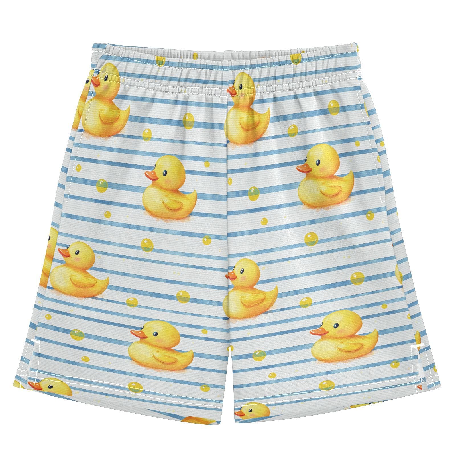 Duck Color Pattern Shorts for Boys Summer Athletic Outdoor Boys Shorts Size 9-10 Multicolor