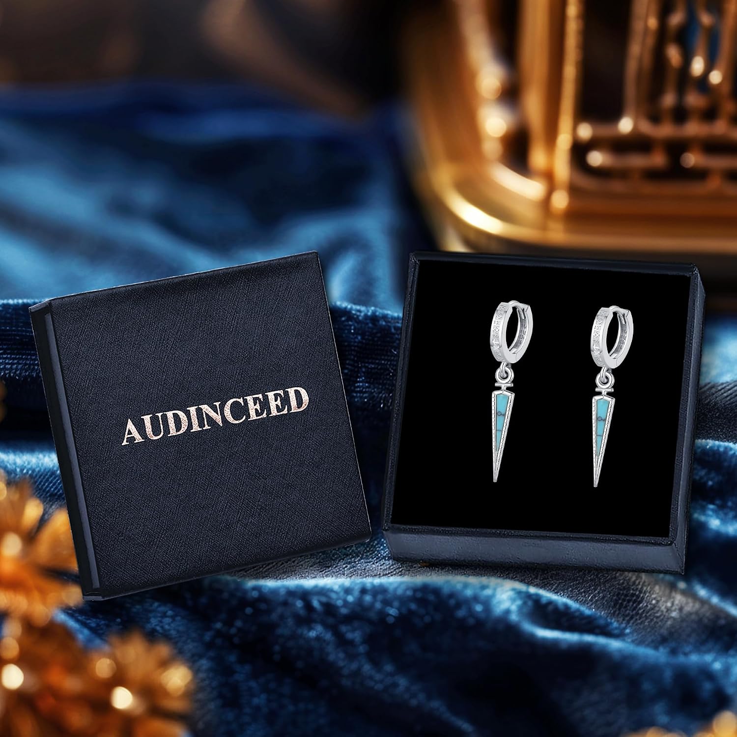Earrings for Women, Gothic Earrings S925 Sterling Silver Pentagram Earrings Jewelry Gifts