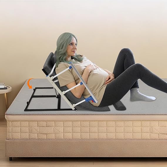 Electric Lifting Bed Backrest, Adjustable Power Lift Bed Back Rest with Pillow Cover, for Sitting and Sleeping Positioning Assistance