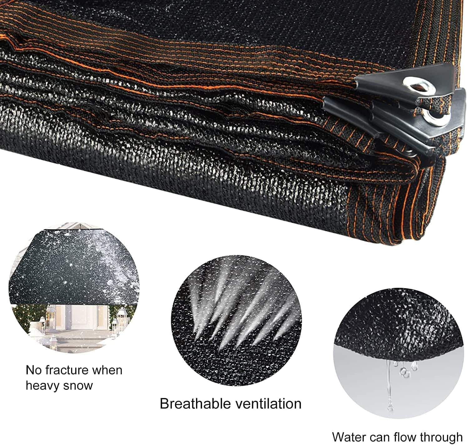 40% Shade Cloth Garden Shade Mesh Net with Grommets,10 x13 FT Black Sun Shade Cover for Patio Canopy Garden Pergola Greenhouse Car Barn Kennel