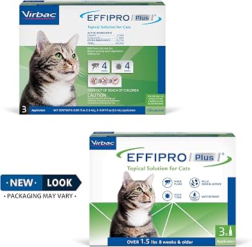 EFFIPRO Plus Topical Solution Waterproof Flea and Tick Cats Over 1.5 lbs