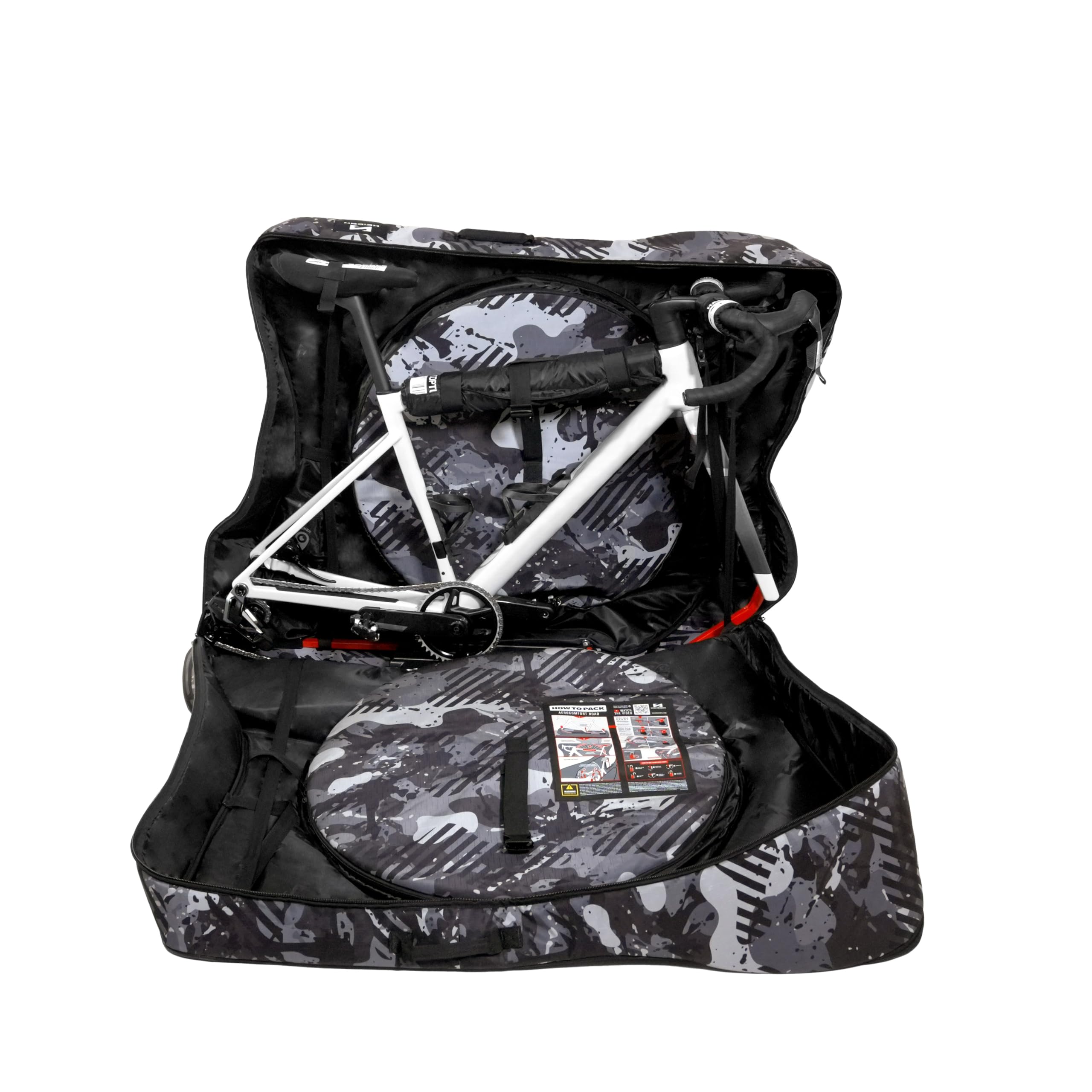 SCICON Sports Aerocomfort Gravel & Road 3.1 Bike Travel Bag, 10.2 kg, Expandable Handlebar Area, Camouflage : Sports & Outdoors