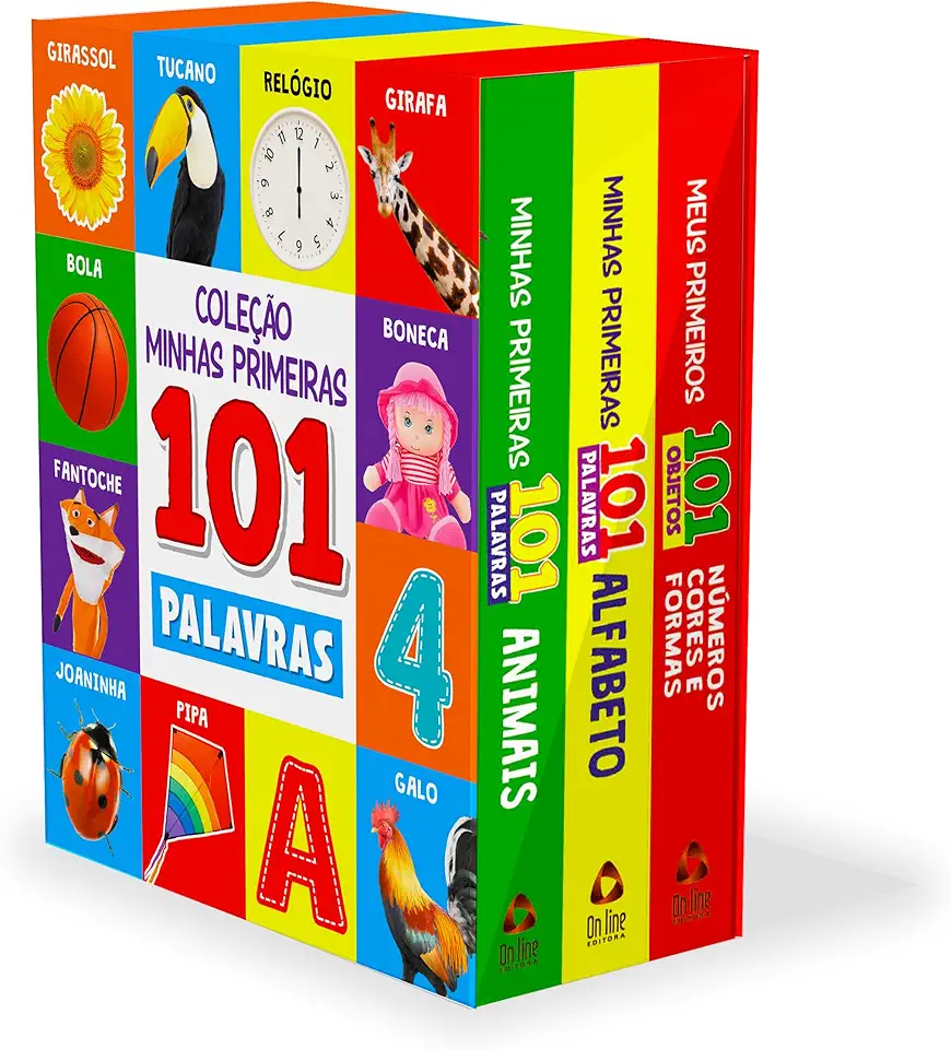 Coleção Minhas Primeiras 101 Palavras - Box com 3 Livrinhos
