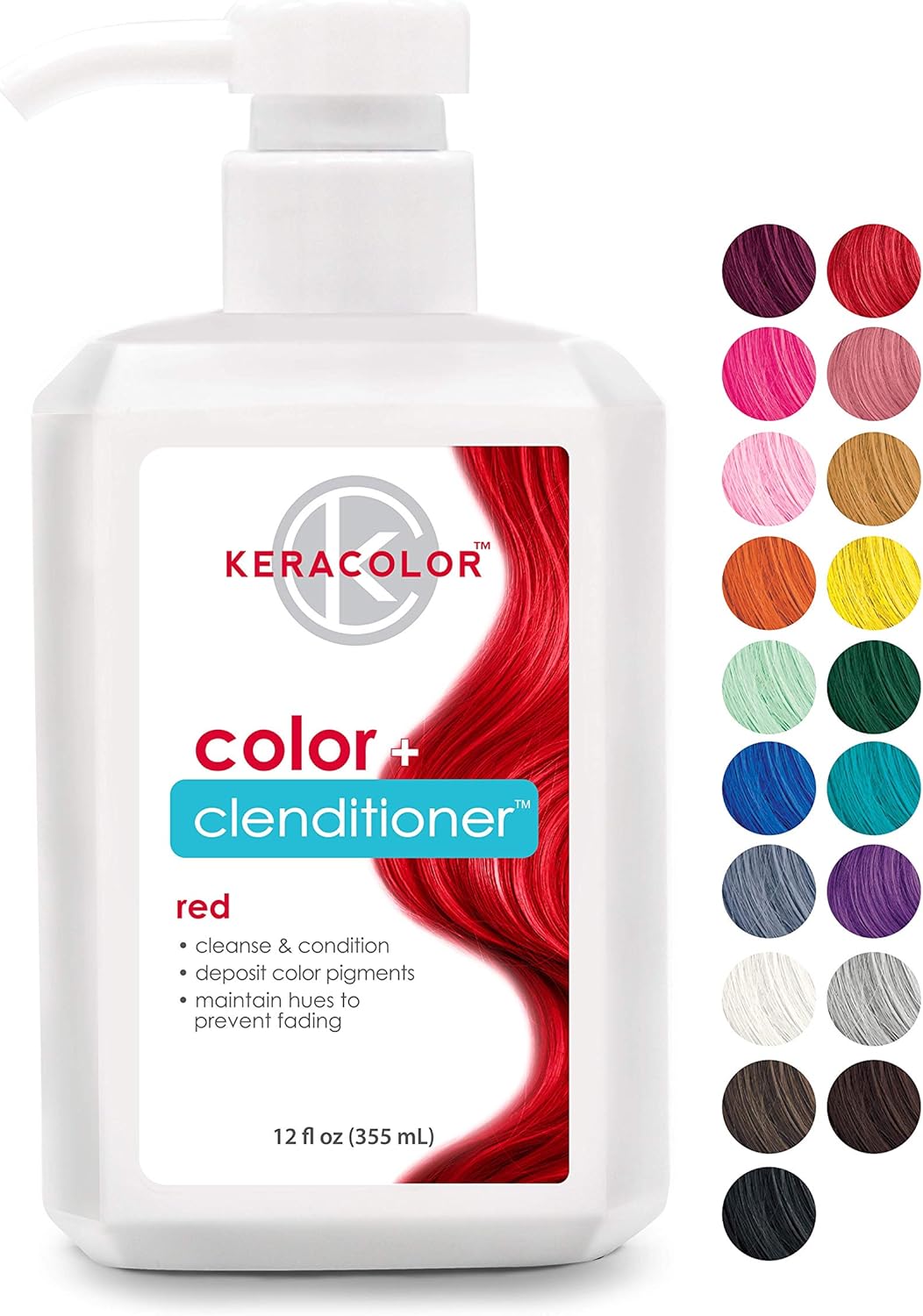 Keracolor Color Plus Clenditioner, Red, 355 ml Beauty