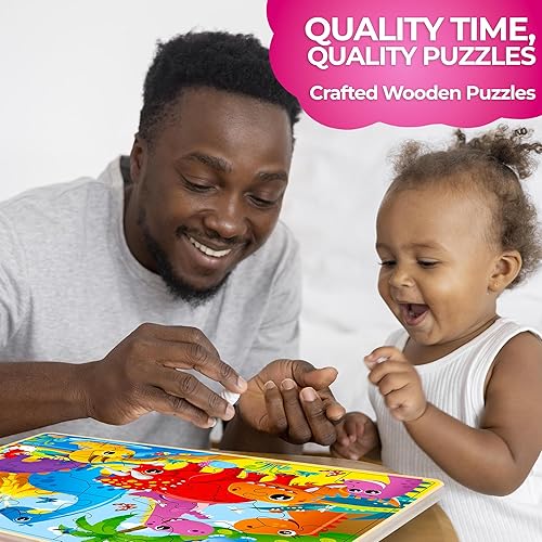 Miniatura 5 de QUOKKA Juego de 4 rompecabezas para niños de 4 a 6 años  24 piezas de rompecabezas Montessori realistas de madera para niños de 3 a 5 años