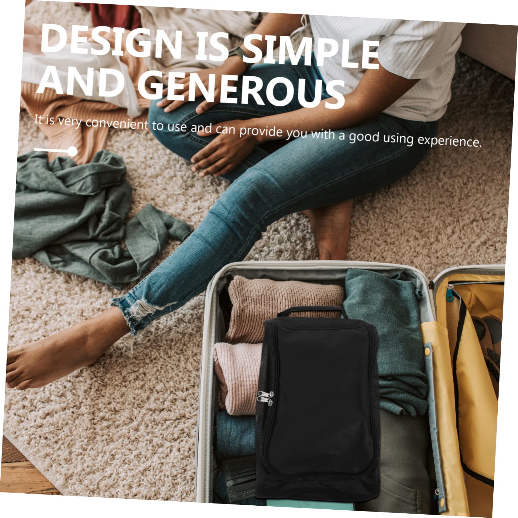 VANZACK Ergonomic Golf Shoe Bag Round Edges Smooth Surface Safe for Hands for Long Use