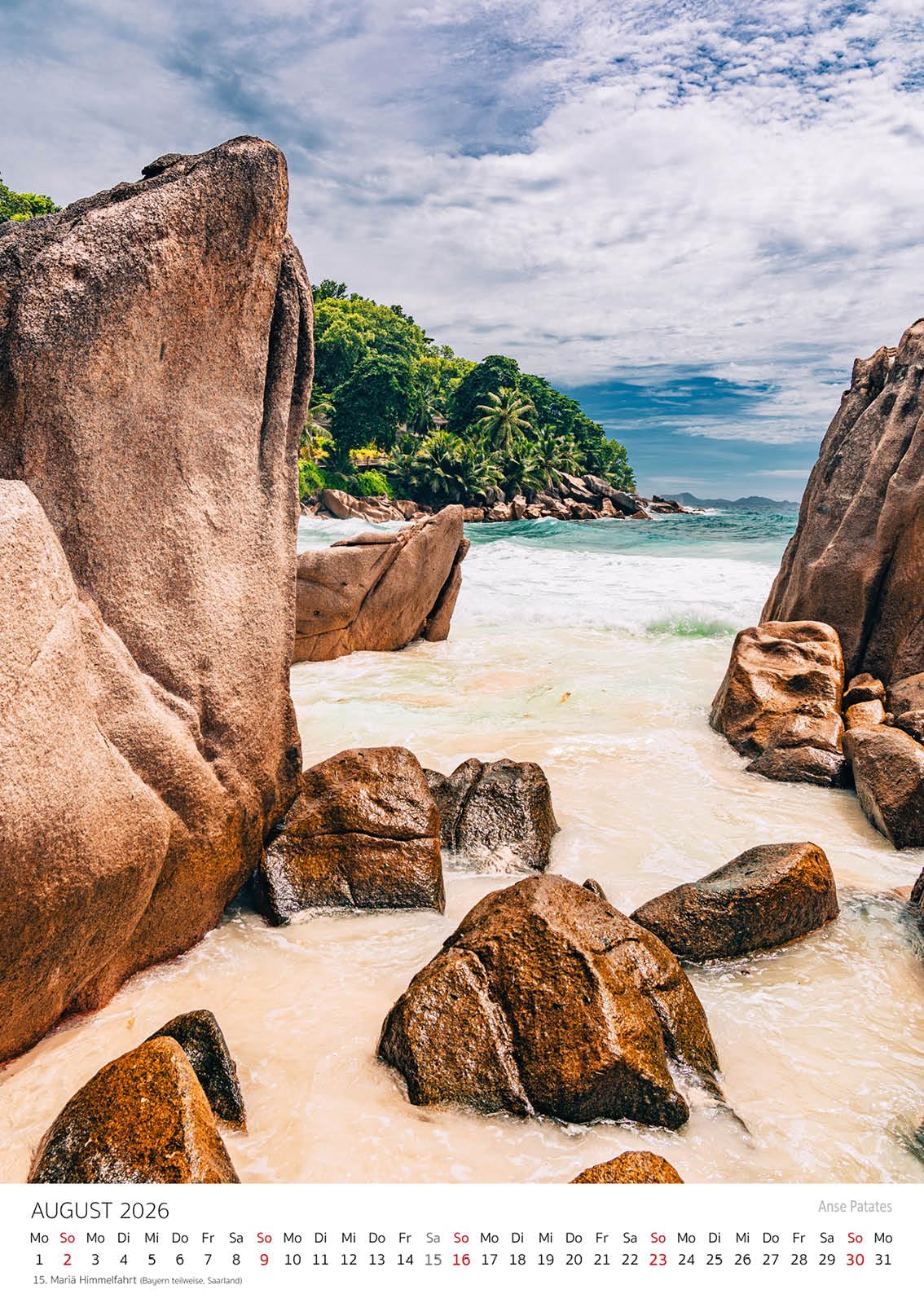Edition Seidel Premium Kalender Trauminseln Seychellen 2026 Format DIN A3 Wandkalender Afrika Victoria Insel Traumstrände Lagunen Riffe Stefan Becker