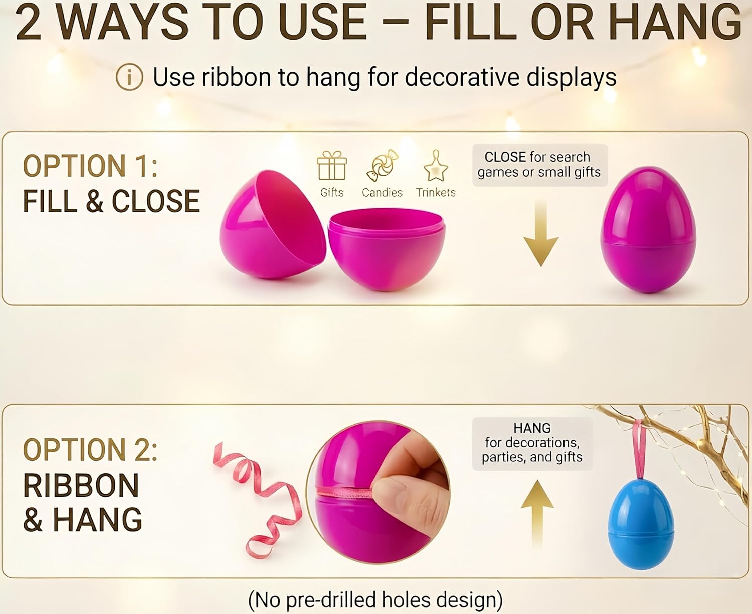 200 Pack 3" Empty Plastic Easter Eggs Bulk, Include 6 Golden Eggs, Fillable Eggs Easter Basket Stuffers Fillers & Egg Hunt Surprise Gift for Toddler Kids Girls Boys Teens