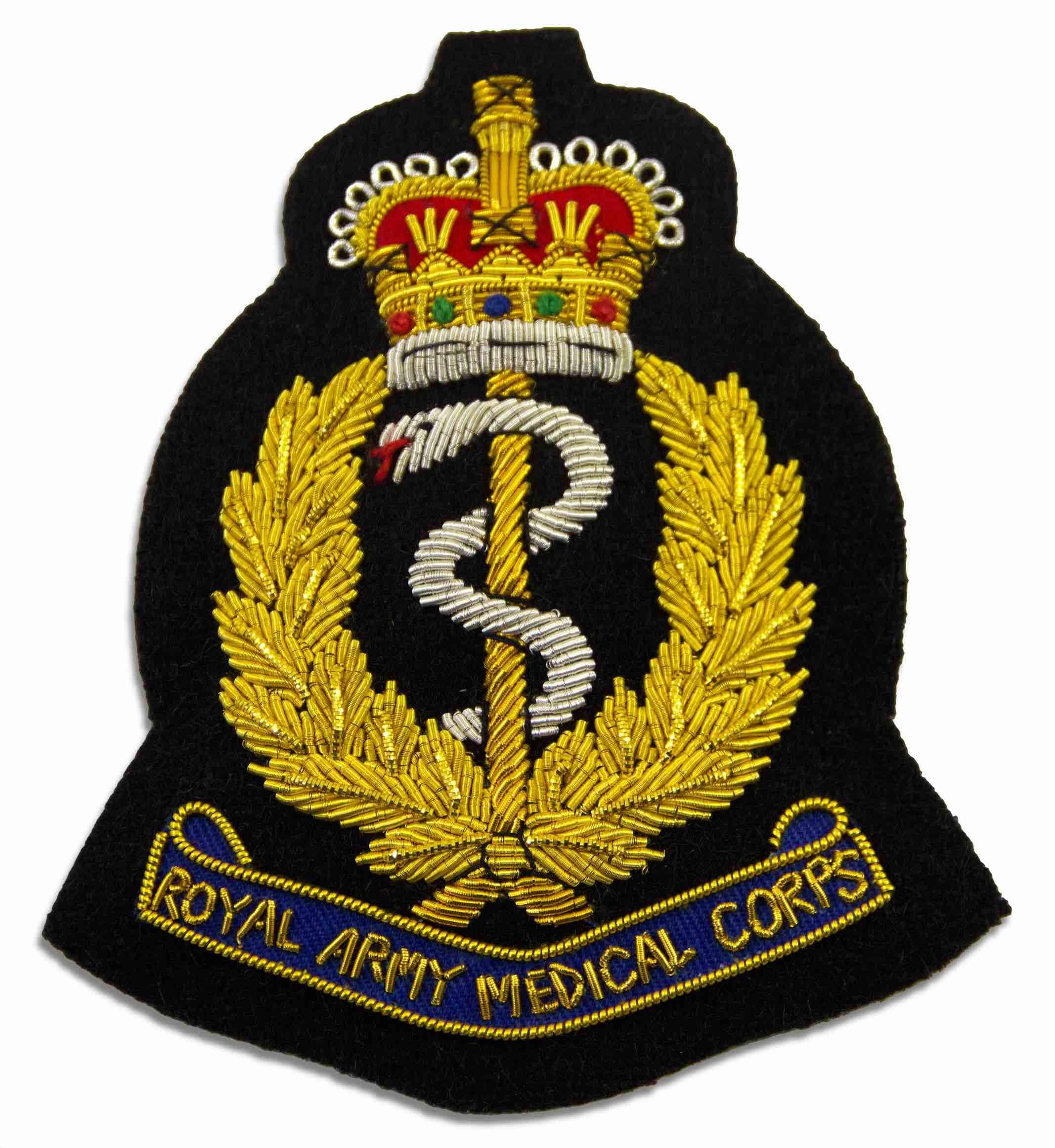 The Regimental Shop Men's Black/Gold/Silver Royal Army Medical Corps Regital Blazer Badge