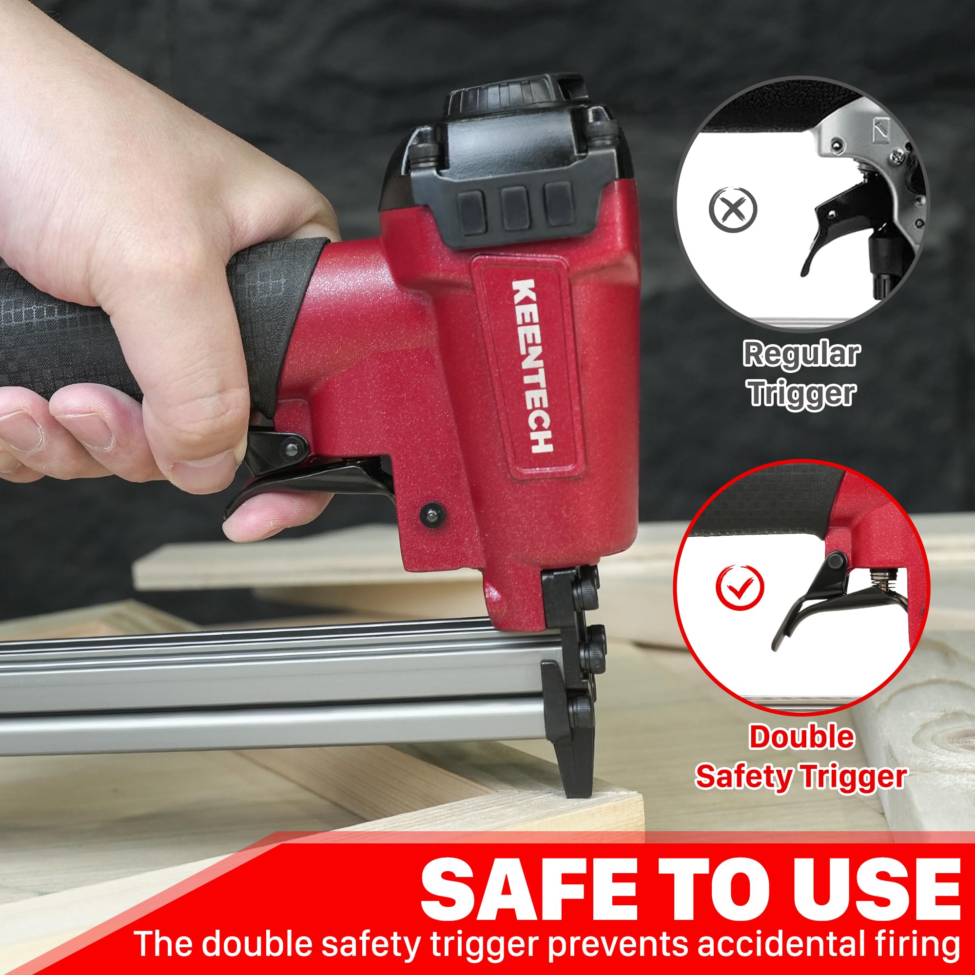 KEENTECH Pneumatic Staple Gun - 3765 Staples -5 KEENTECH Pneumatic Staple Gun - 3765 Staples -5