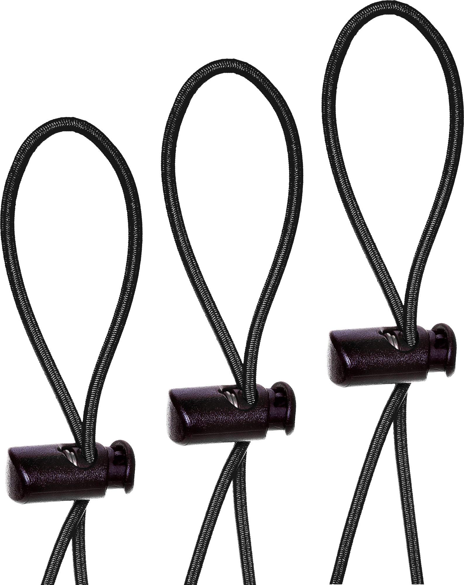 Swim Research Adjustable Bungee Cord Replacement Kit for Swim Goggles | Replacement Swimming Goggle Strap | 12 Color Choices, Unisex, Universal, One Size Fits All (Black-3PK)