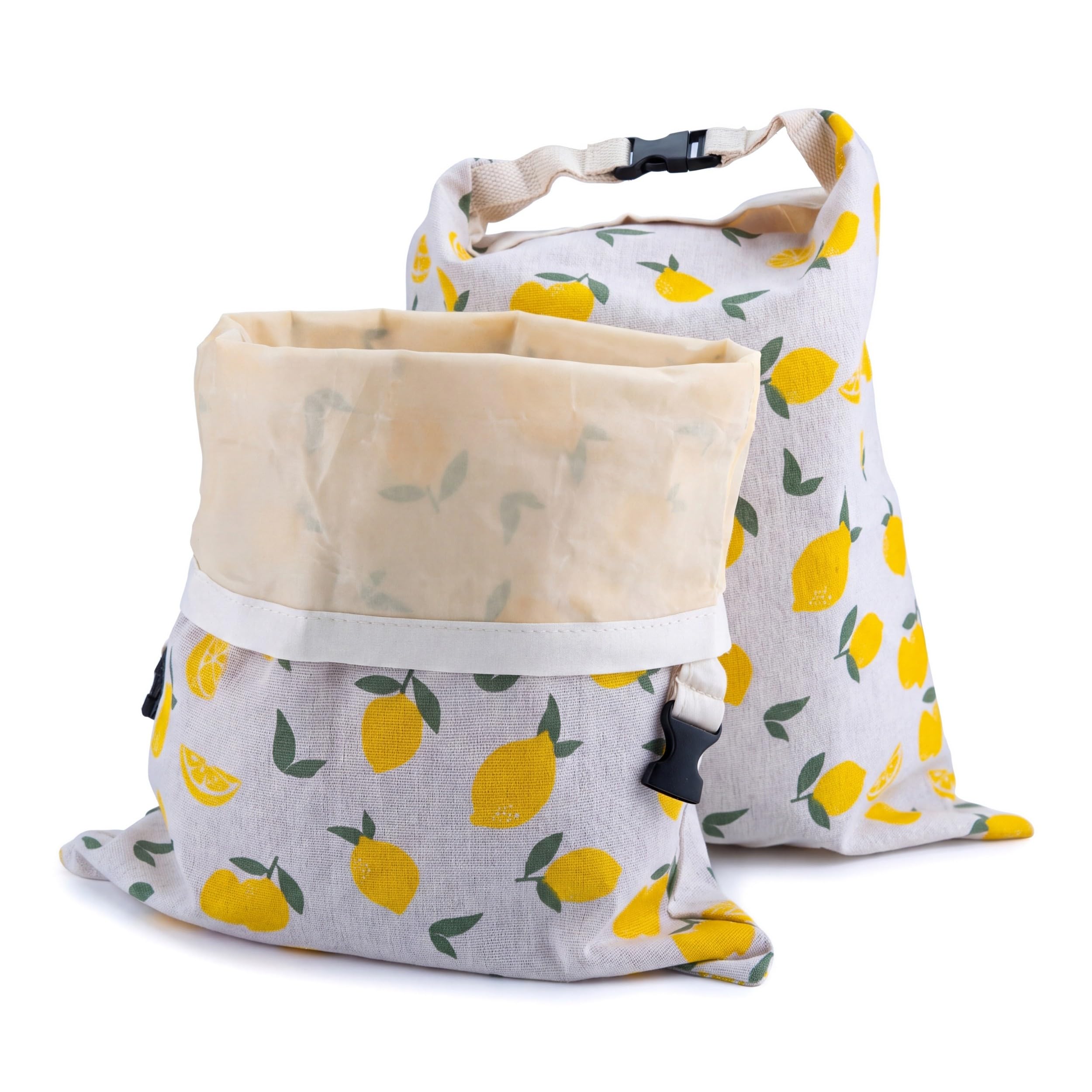 Eco Friendly Beeswax Bread Bags for Sourdough, 2 Pack Breathable Linen Bread Bags, Reusable Food Storage for Home Bakers, Keep Bread Fresher Longer