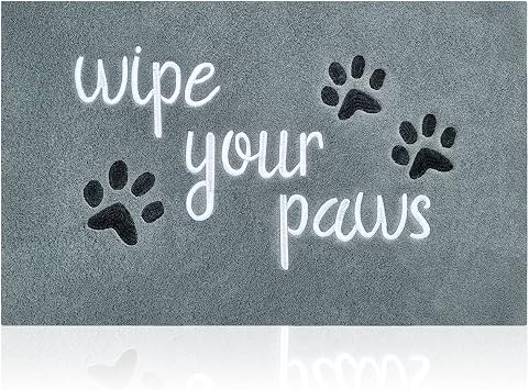 Outside Door Mats for Home Entrance Large Funny Doormat Wipe Your Paws Mats Welcome Mat for Front Door Indoor Outdoor with Non Slip Rubber Mat, 24X36