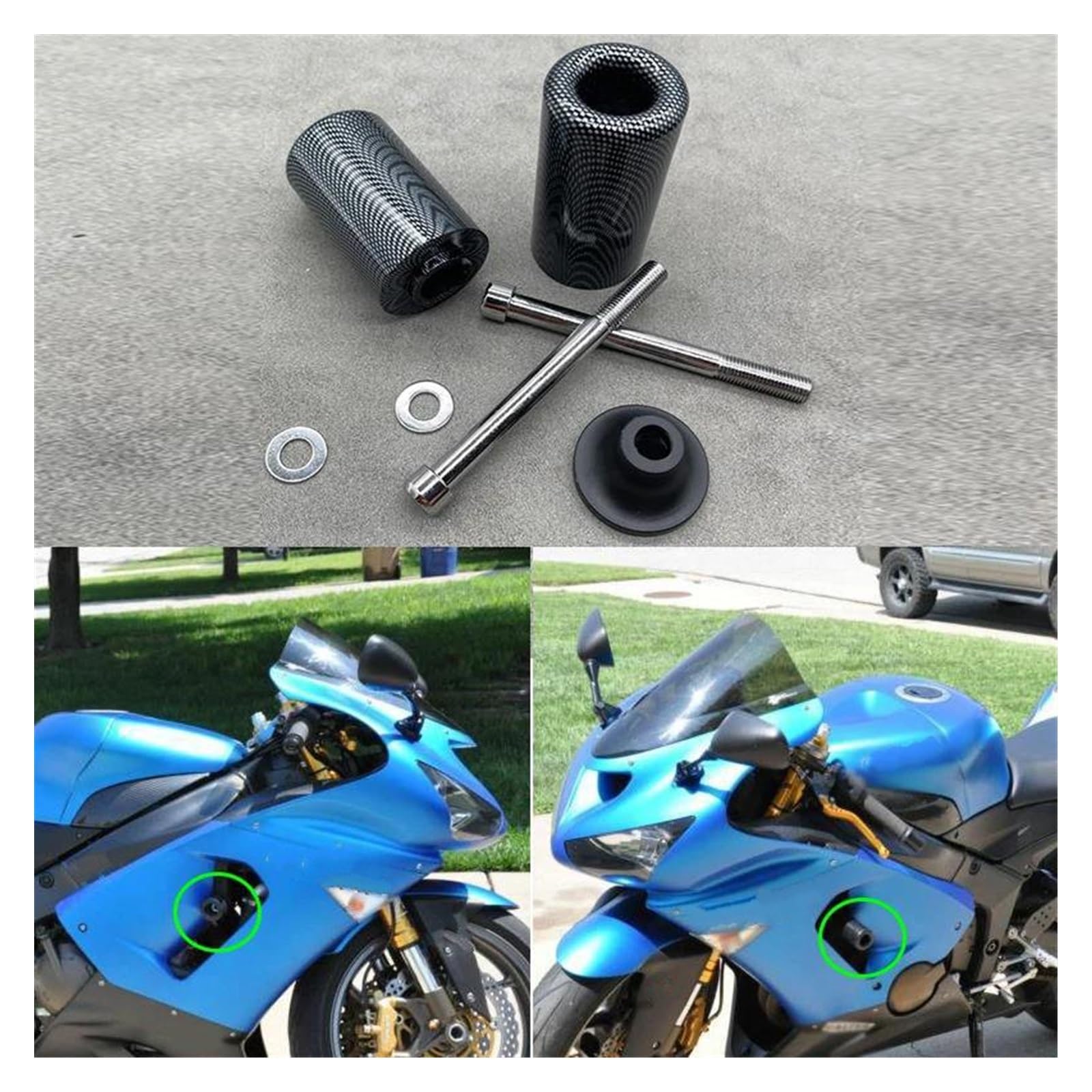 オートバイアクセサリー フレームスライダー クラッシュ 落下 エンジン