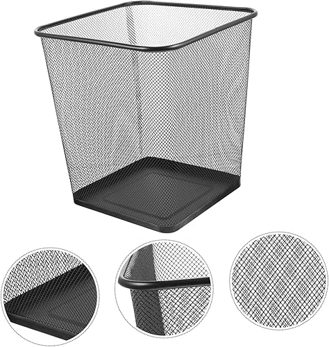 Miniatura 9 de Botes de basura vintage cuadrados de malla, papelera de oficina, cesta de basura debajo del escritorio, cesta de basura para el hogar, cocina,