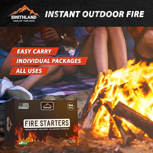 Miniatura 6 de 144 piezas  Arrancador de fuego, arrancadores de fuego, palos de arranque de fuego, arrancador de carbón, Firestarter, kit de inicio de fuego, cubos