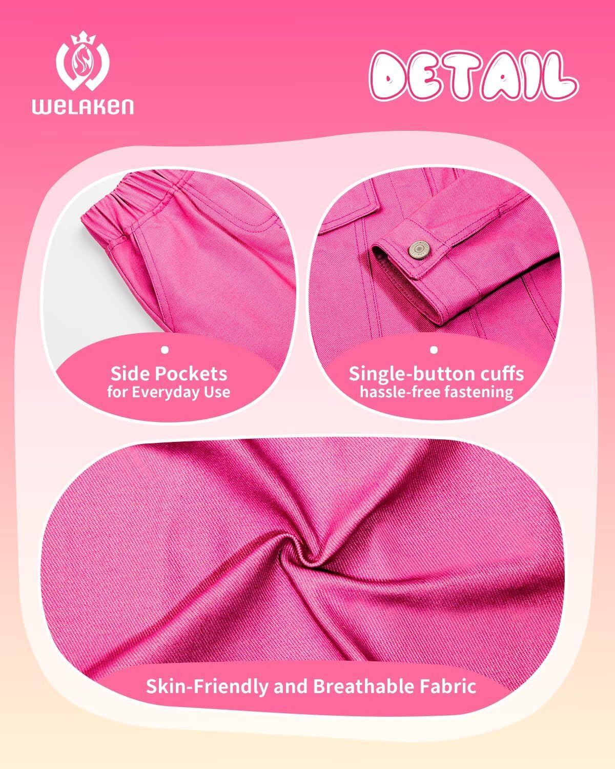 WELAKEN Denim Skirt Sets for Girls Kids & Teen (Jean Jacket + Mini Skirts) II Girl's Clothing Sets - Image 6