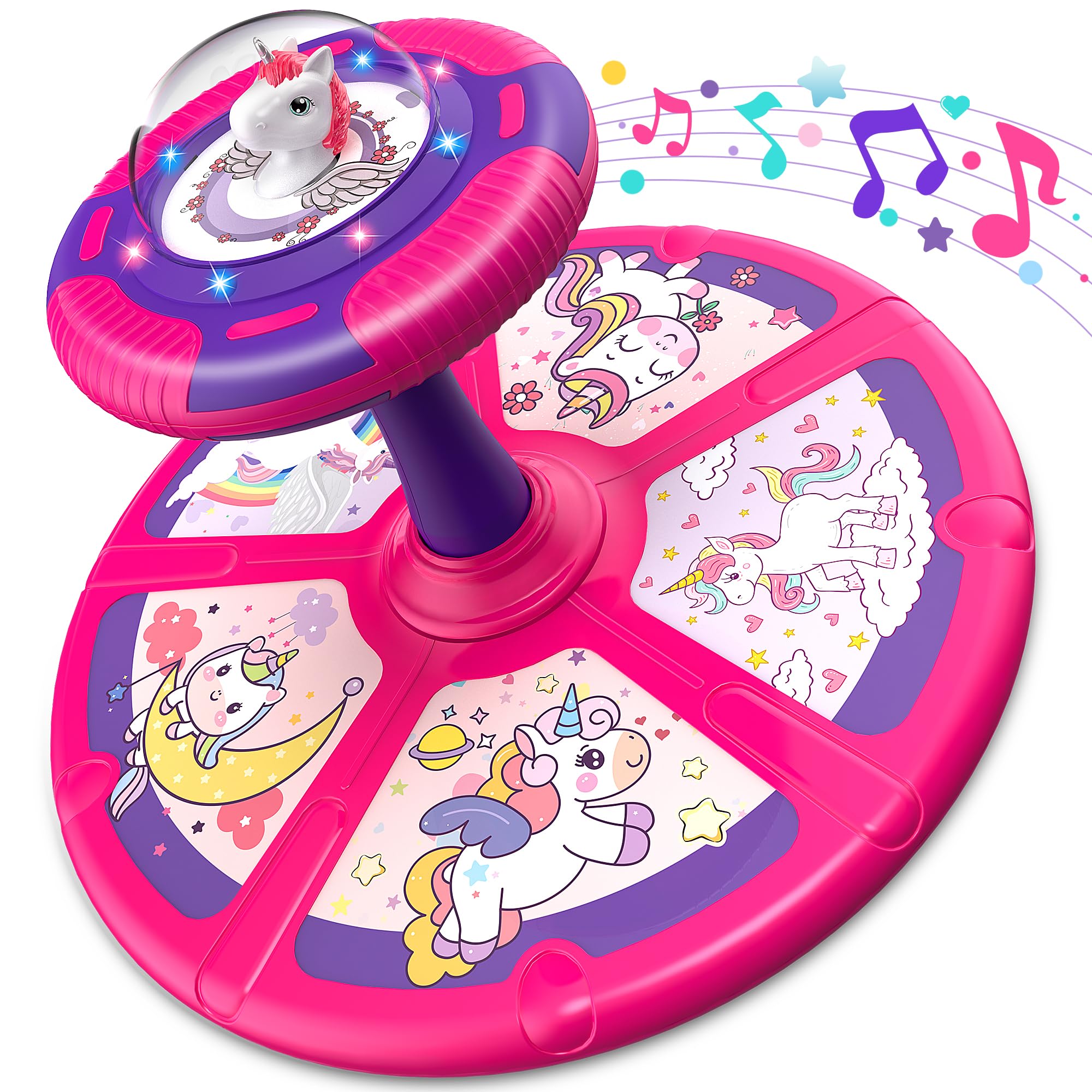 Amazon.com: Flooyes Unicorn Sit and Spin Toys for Toddlers Girls 2