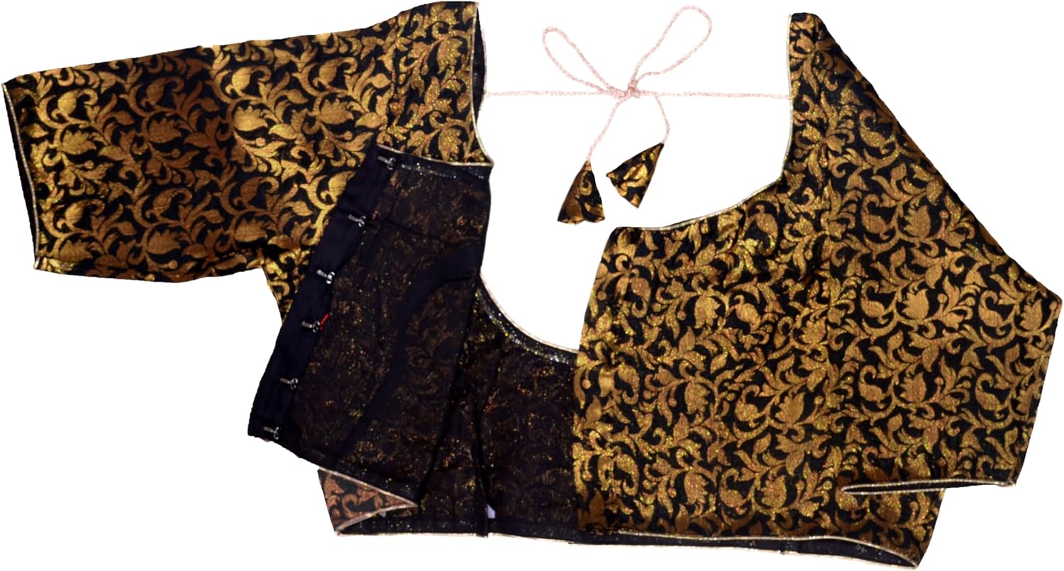 Chandrakala Banarasi Blouses for Women Sarees,Readymade (B181-P) - Image 4