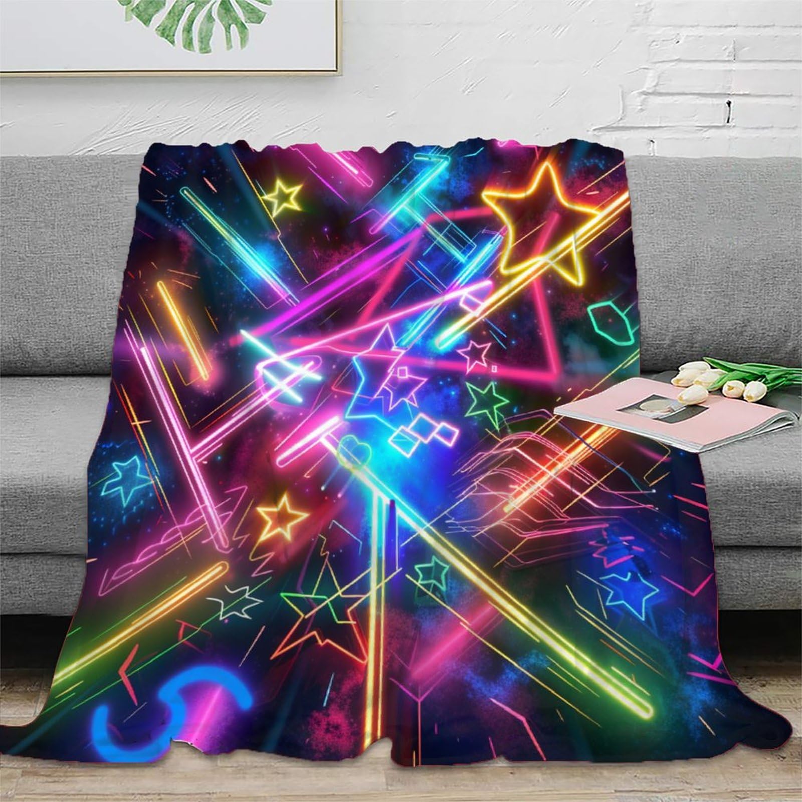 Cadeau de Noël couverture flanelle 3D plaid peluche doux pour garçons et filles