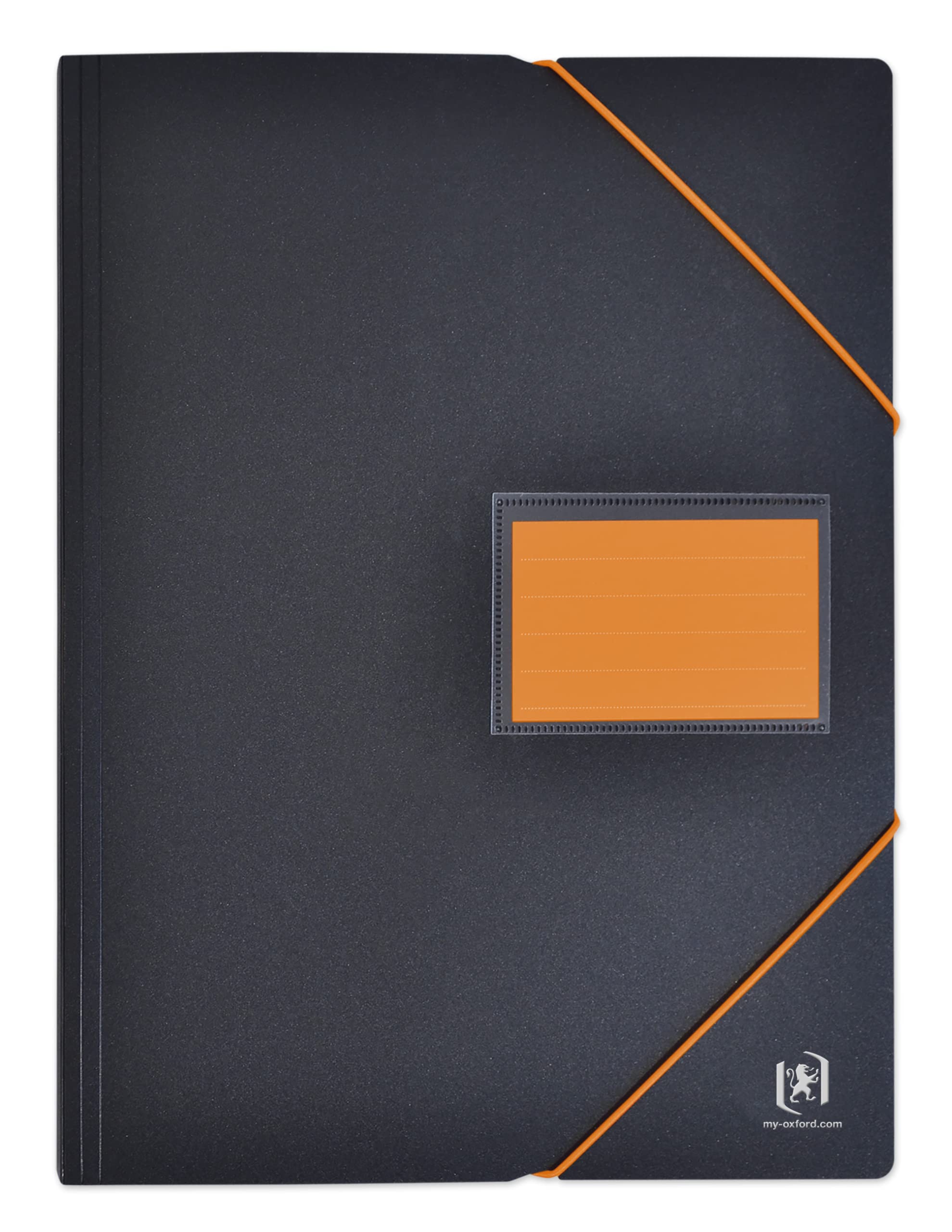 OXFORD A4 Students Document Holder 200 Pages / 100 Pockets Polypropylene Cover Two-Tone Black/Orange