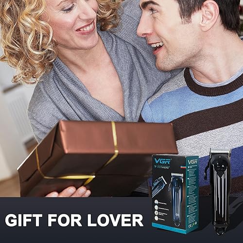 Miniatura 9 de Cortapelos para hombres profesionales, recargable, inalámbrico, kit de corte de pelo con 6 peines guía codificados, corte de pelo para el hogar con