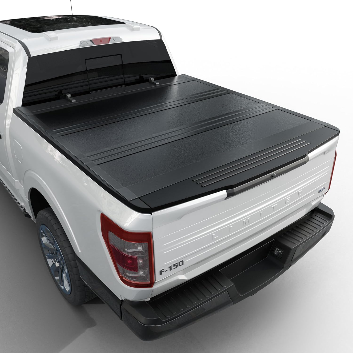 Toptiny Low Profile Flip Up Truck Bed Tonneau Cover Fits 2004-2014 Ford F-150 5'5" Bed (66")