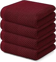 Vista 89 de Kitinjoy - Paños de cocina de 100 % algodón, tela de tejido gofrado, paño de limpieza ultrasuave, absorbente y de secado rápido.