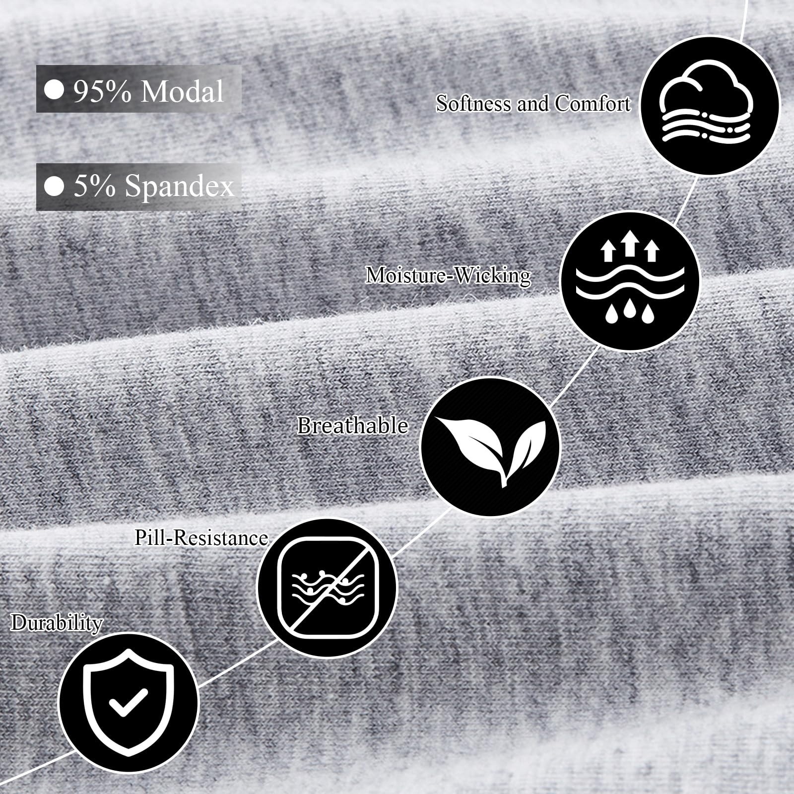 Boxer Uomo Taglie Forti 3-Pack Mutande Uomo, Mutande Sportive in Modal, 7-13XL, 110-210KG
