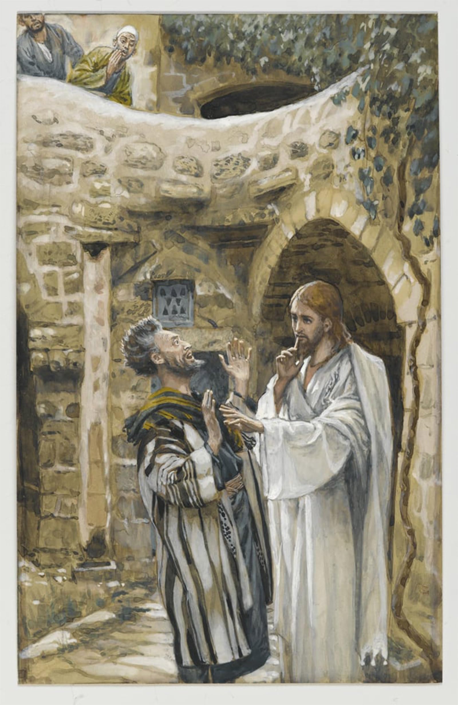 RZHRHJES Vintage Picture Wall Picture Painting Print Poster Jesus Heals a Mute Possessed Man by Jacques Abstract Wall Art Painting for Office Decor 60x90cm