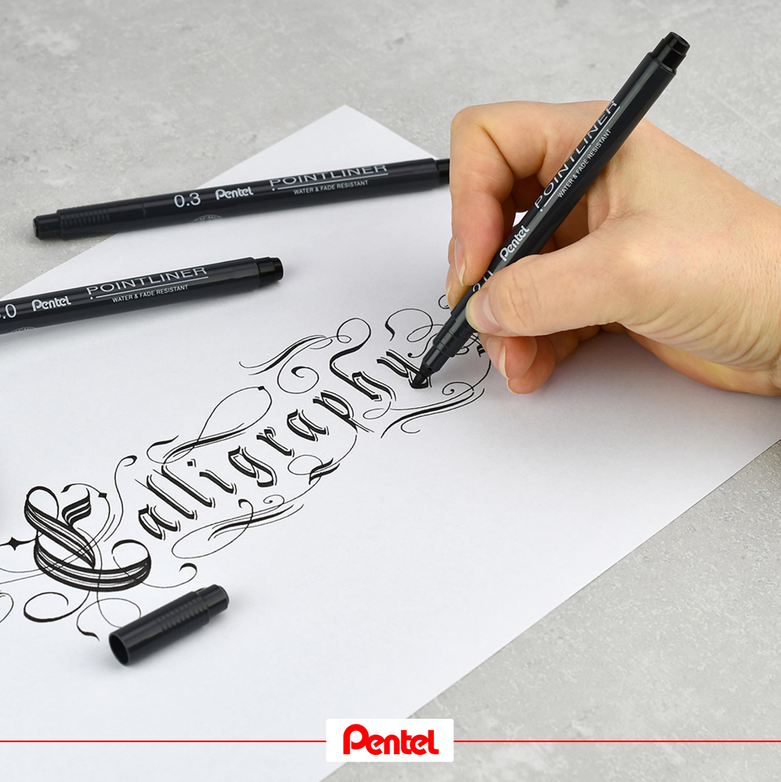 Pentel S20P Pointliner, fineliner punta 0,5 mm nero 12 pz