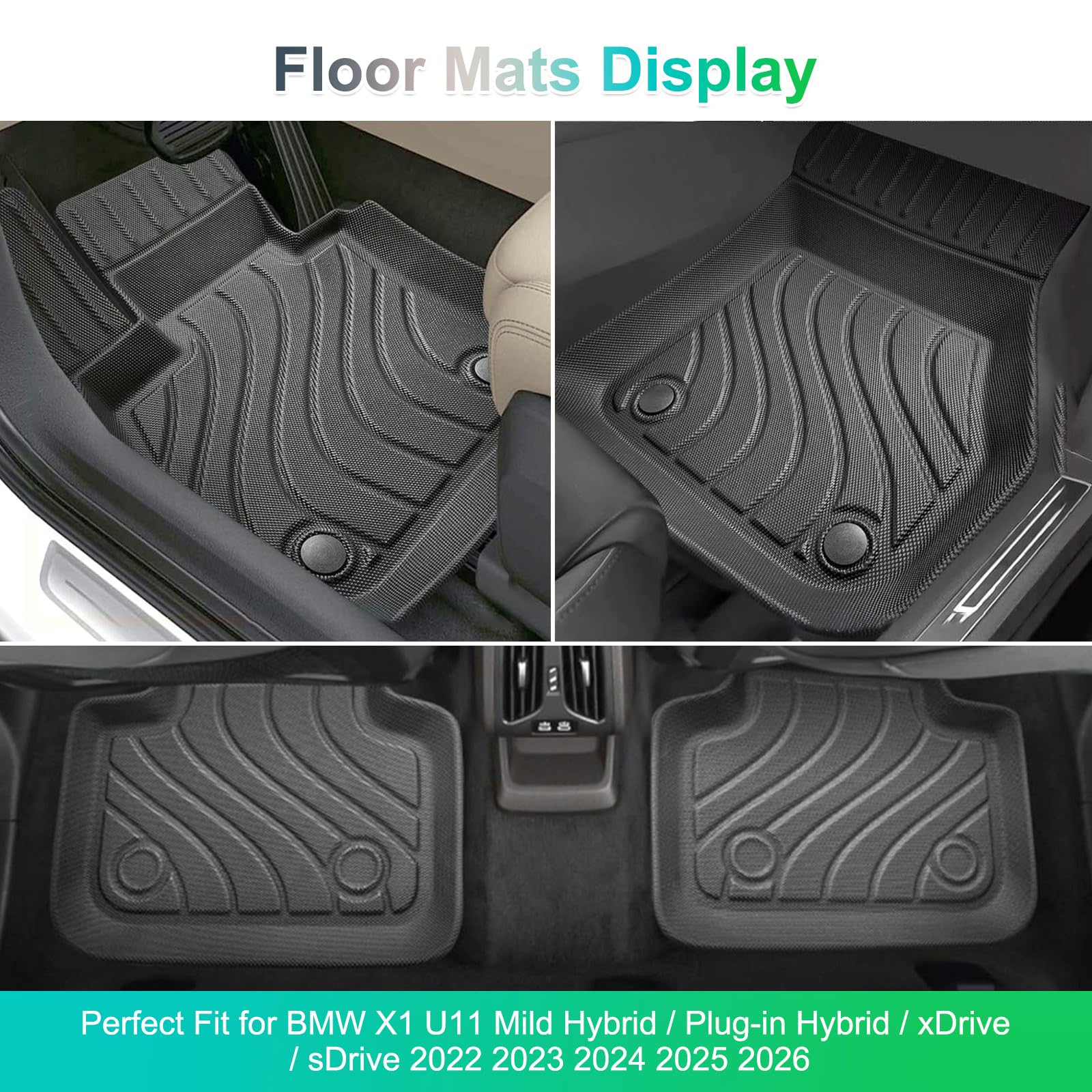 Alfombrillas Para Coche Seat Ateca (Desde 2016) - TPE De Alta Calidad, Borde Alto 4 Cm, Antideslizantes, Aroma A Vainilla, Incluye Cepillo