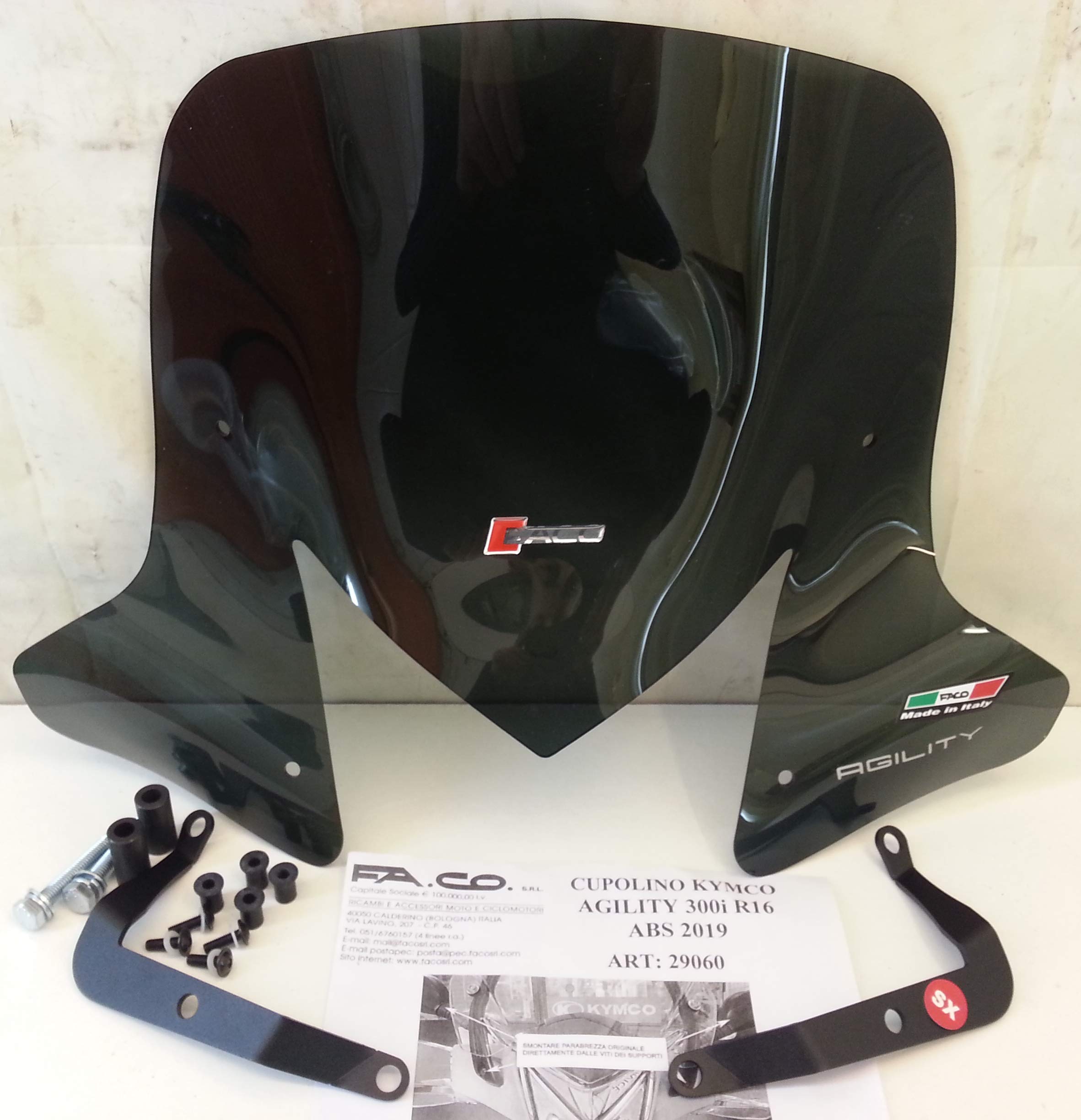 CUPOLINO FUME' SCURO KYMCO AGILITY 300i R16 ABS 20