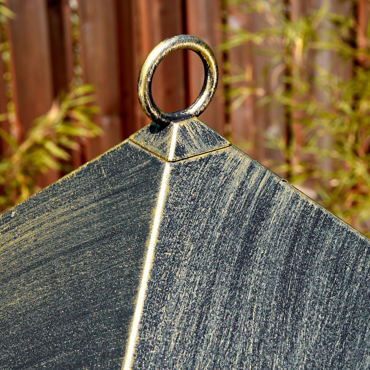 Kandelaber Anfei, Außenwegeleuchte aus Metall/Glas in Schwarz/Gold/Klar, Leuchte im Vintage/Antik/Landhaus-Design für Außenbereich/Garten/Terrasse, Höhe 240 cm, 3 x E27, ohne Leuchtmittel, IP44