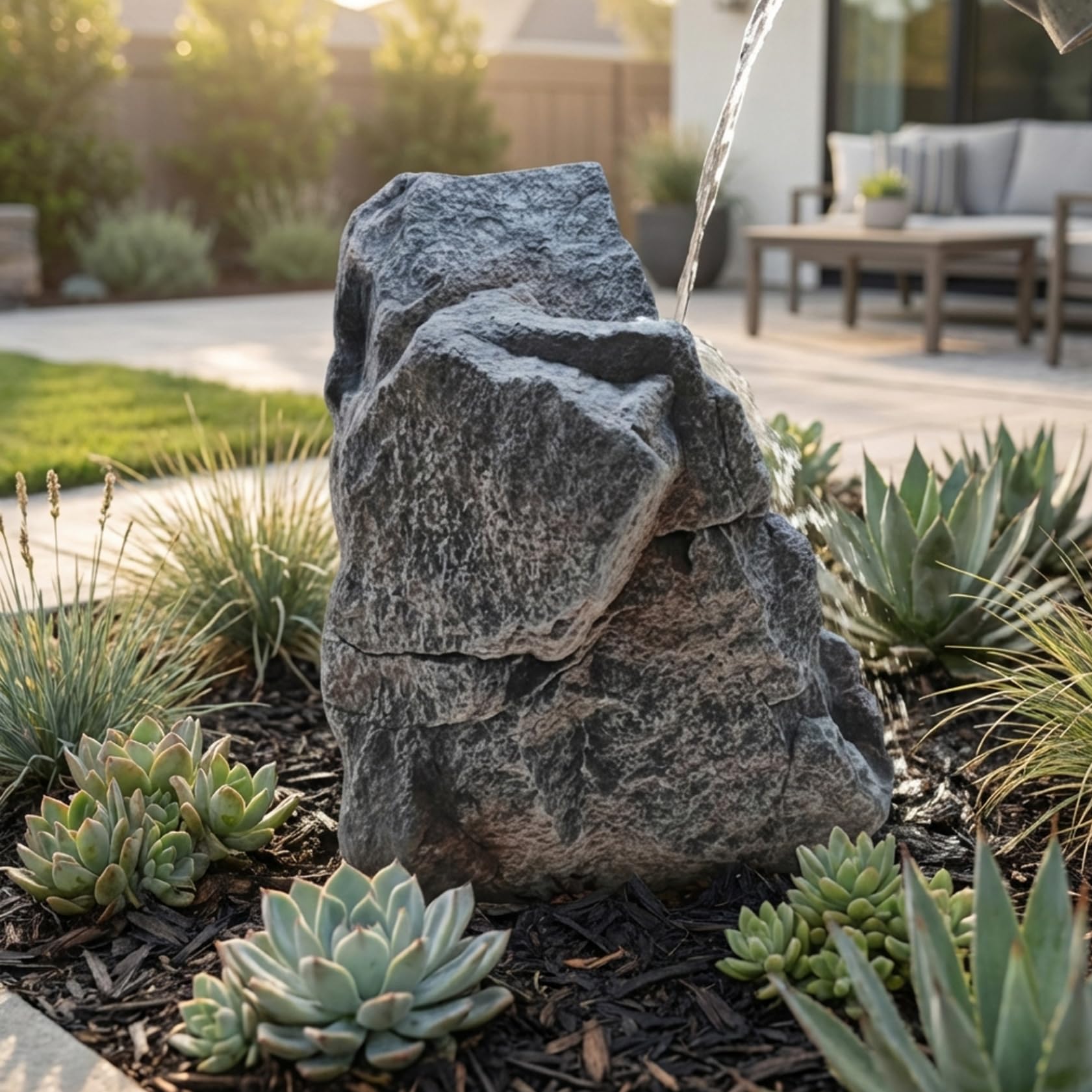 Latemeia Landscape Rocks, Realistic Faux Rock Cover for Outdoor Decor, Lightweight PU Foam Artificial Rocks for Garden, Yard, Aquarium & Commercial Landscaping, DéCors IntéRieurs