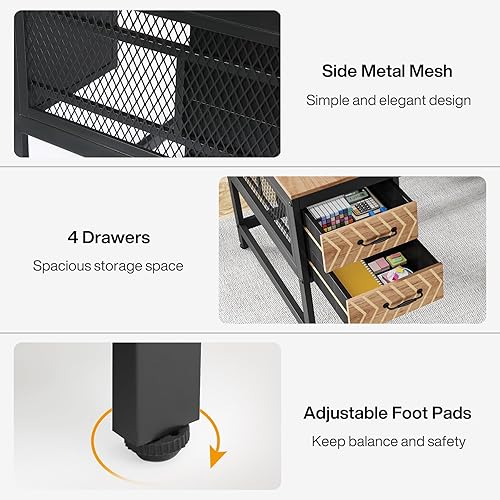 Miniatura 7 de Escritorio para computadora de 63 pulgadas con 4 cajones de almacenamiento, escritorio ejecutivo de madera, mesa de estudio, muebles de negocios de