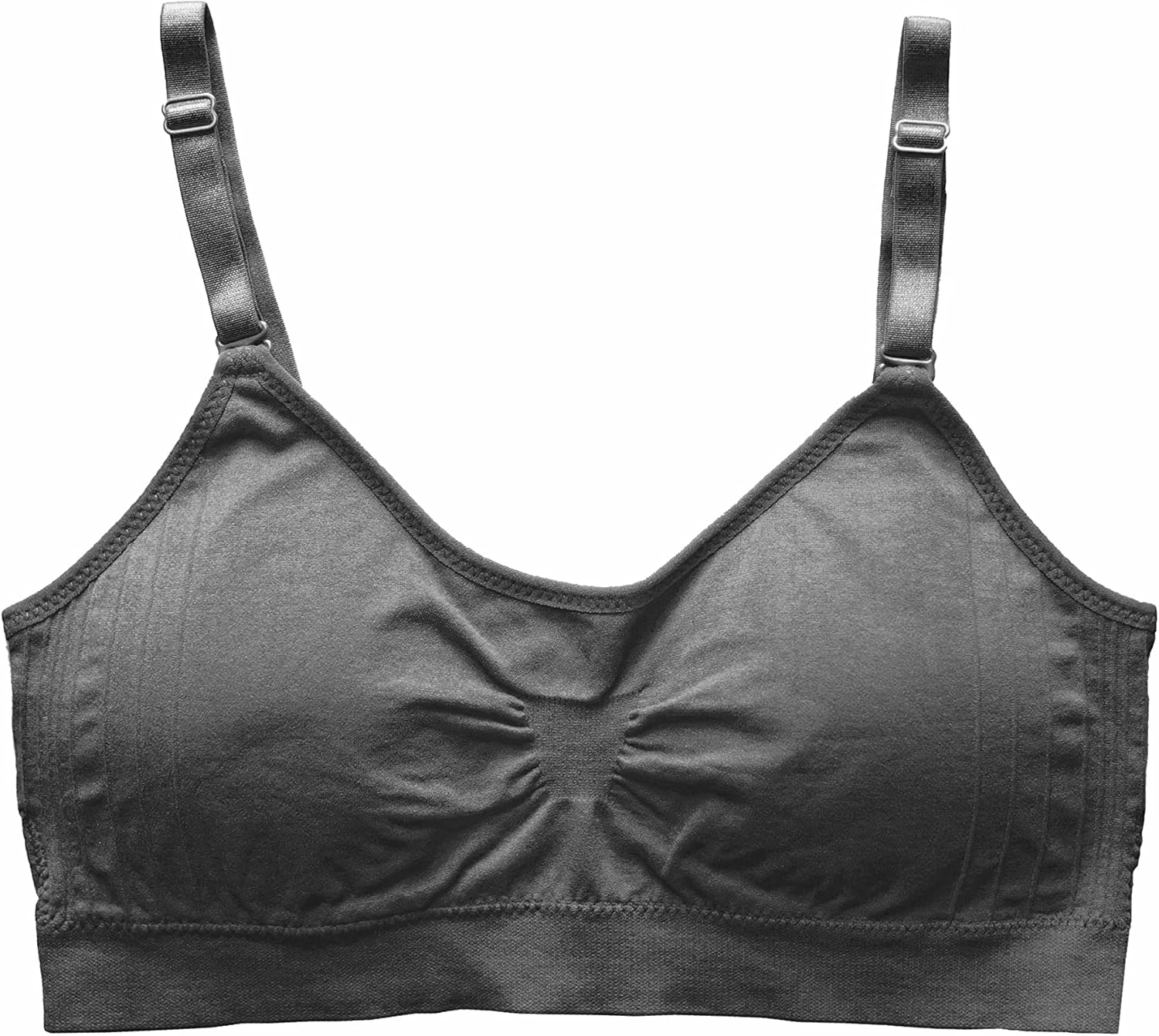 Scoopneck Seamless Bras for Women | Wireless Full Coverage Push Up Womens Sports Bra | One Size/Large - Image 9