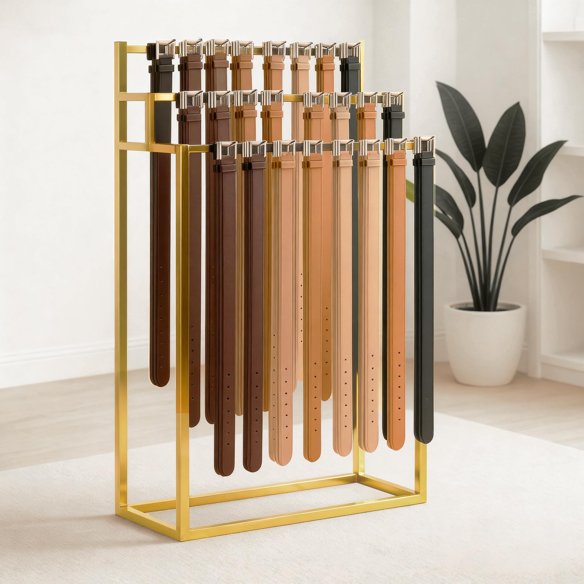 Photo 1 of Verssure Metal Belt Display Stand - Gold